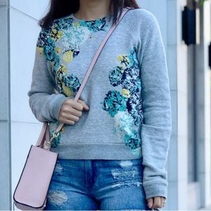 EUC J CREW Floral Crewneck Sweater